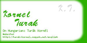 kornel turak business card