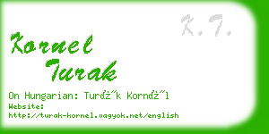 kornel turak business card